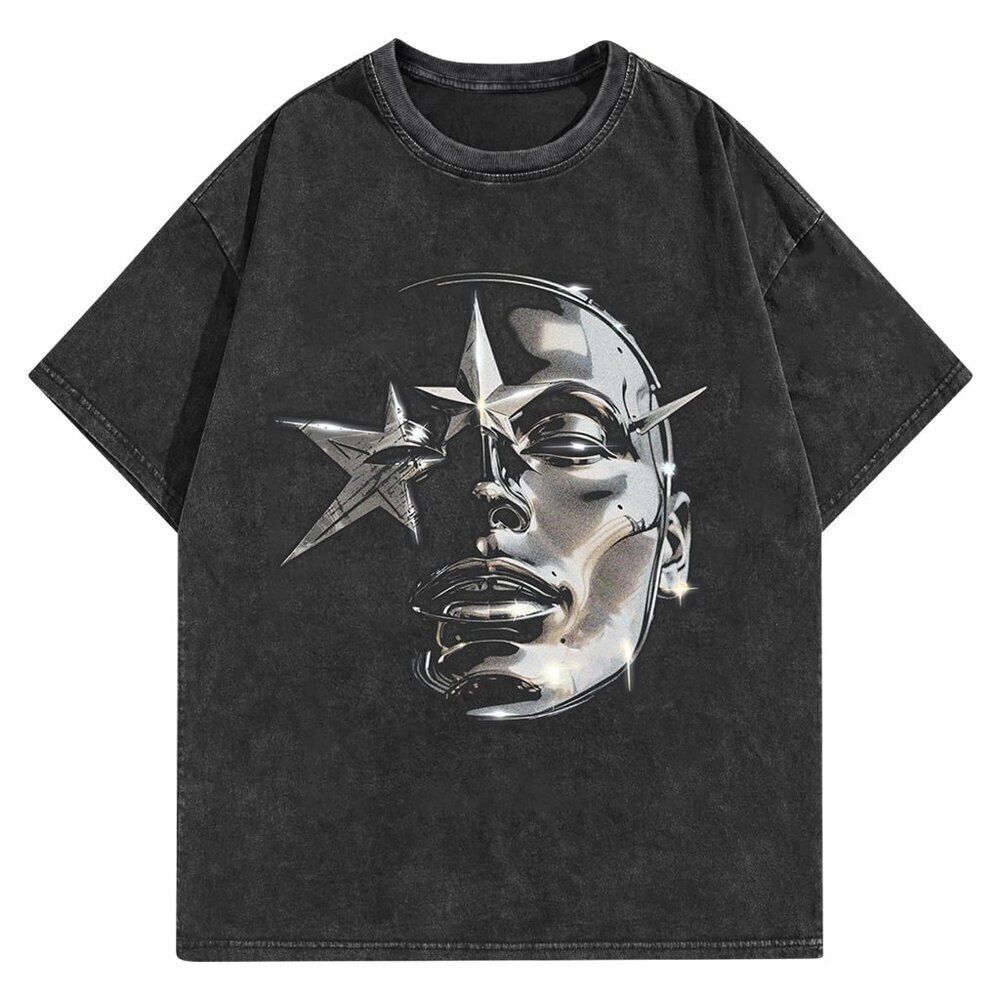 Oversized Graphic Tee Vintage Streetwear Unisex Cotton Casual Y2K Retro